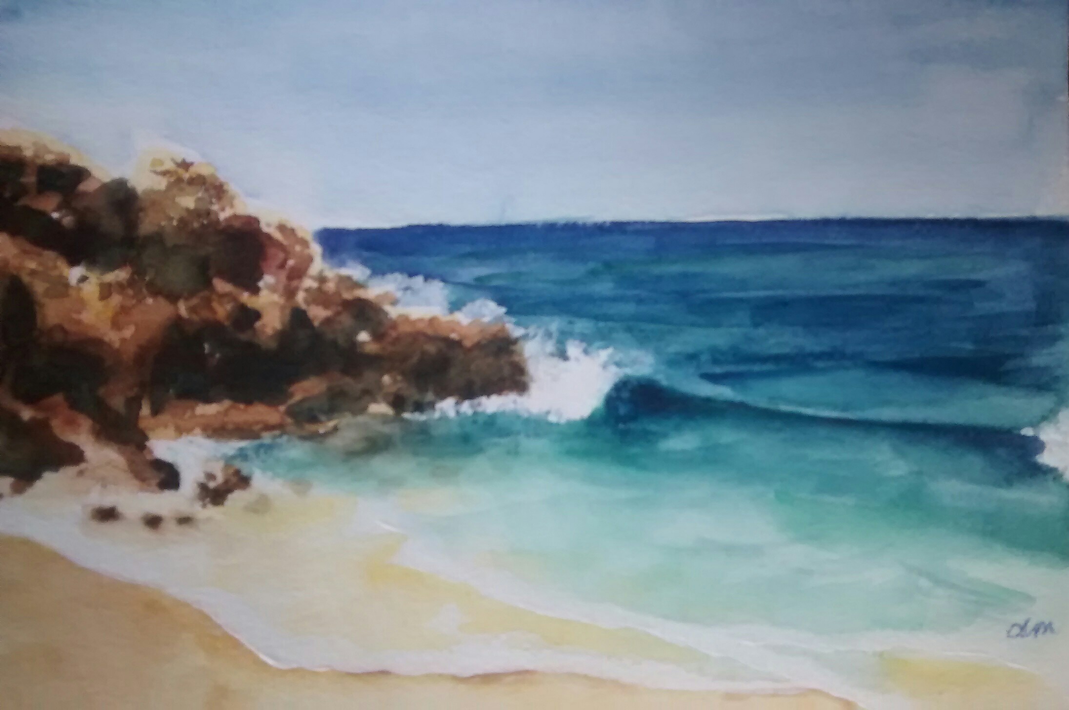 beach watercolor